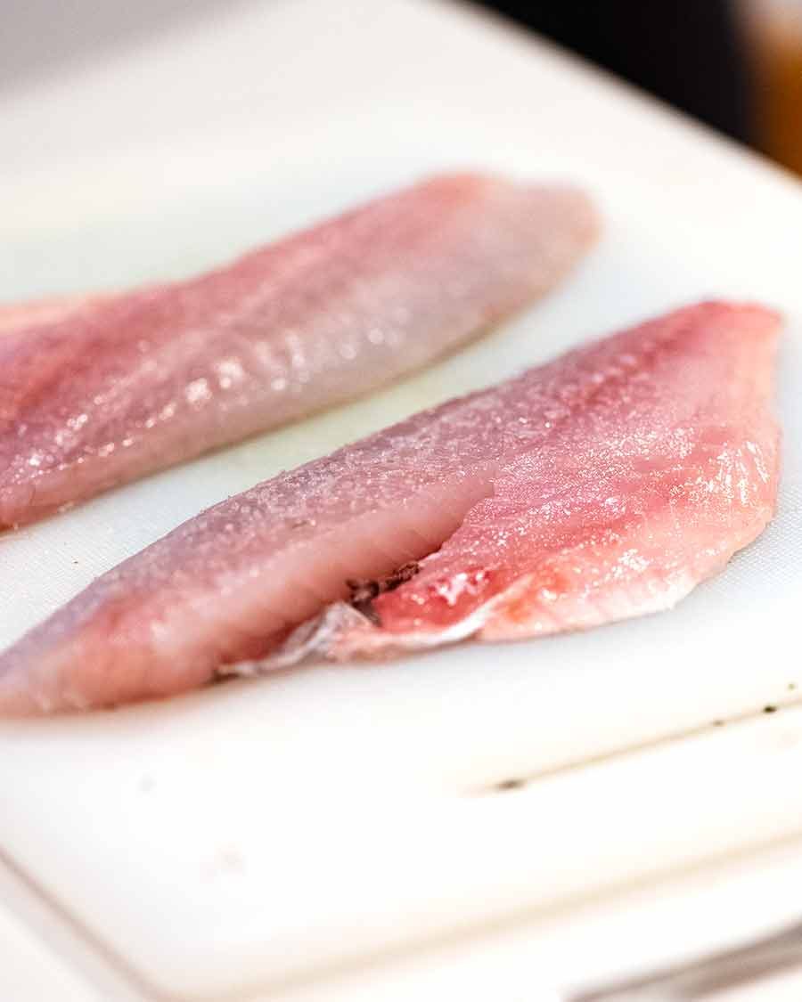 snapper-fillets Raw snapper fillets