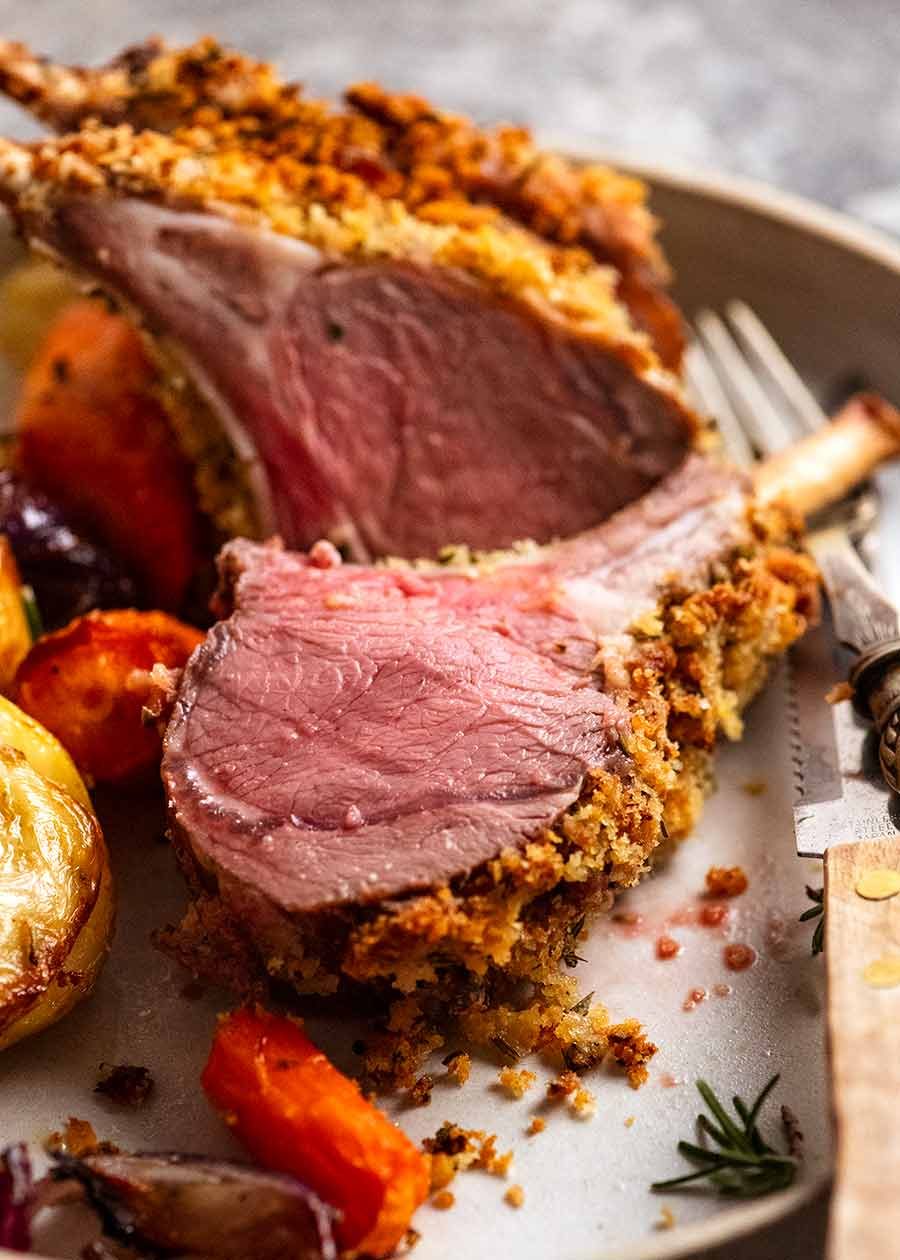 crumbed-rack-of-lamb_8 Cut Rosemary Crumbed Rack of Lamb