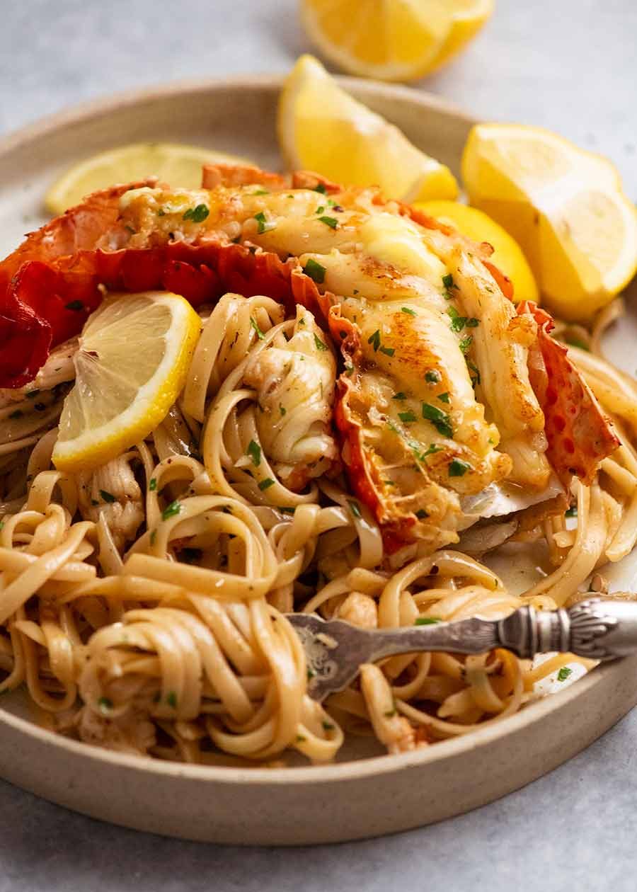 double-lobster-garlic-butter-pasta_3 Lobster Pasta with Garlic Butter
