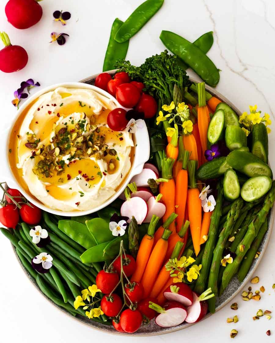 feta-dip_9 Creamy Feta Dip with crudités vegetables