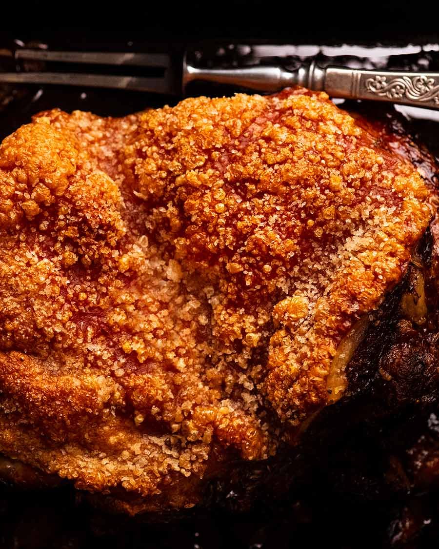pork-roast-crispy-crackling_7 Crispy pork crackling on roast pork, fresh out of the oven