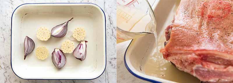 roast-pork-with-crispy-crackling-preparation-steps Preparing a pork shoulder for roasting