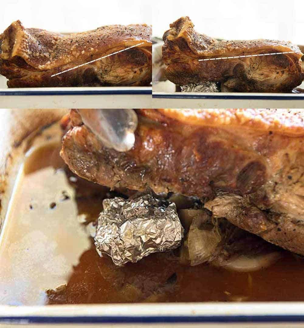 secret-to-perfect-crackling Secret to best pork crackling - level out the skin using foil balls