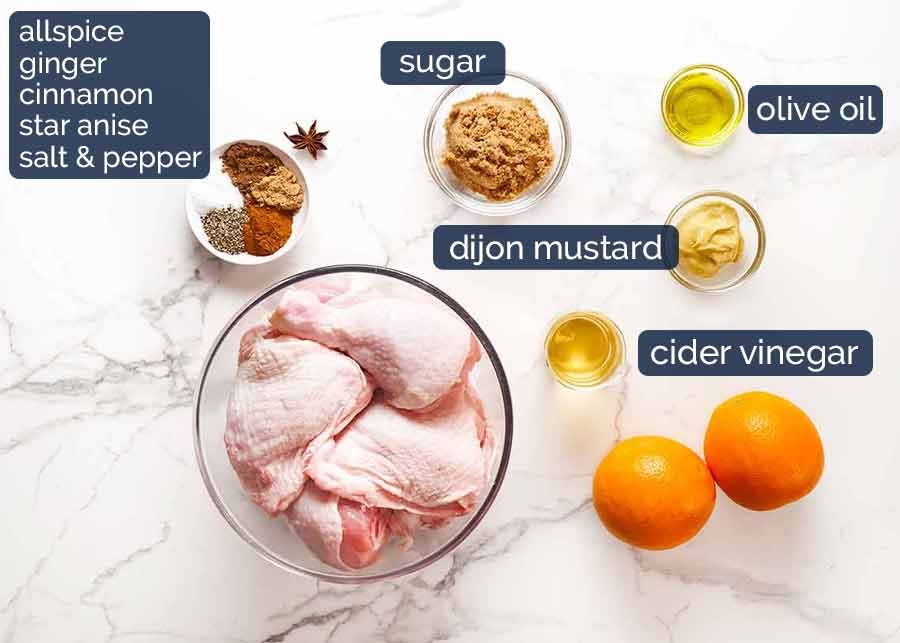 sticky-glazed-christmas-chicken-ingredients Ingredients in Sticky Glazed Christmas Chicken