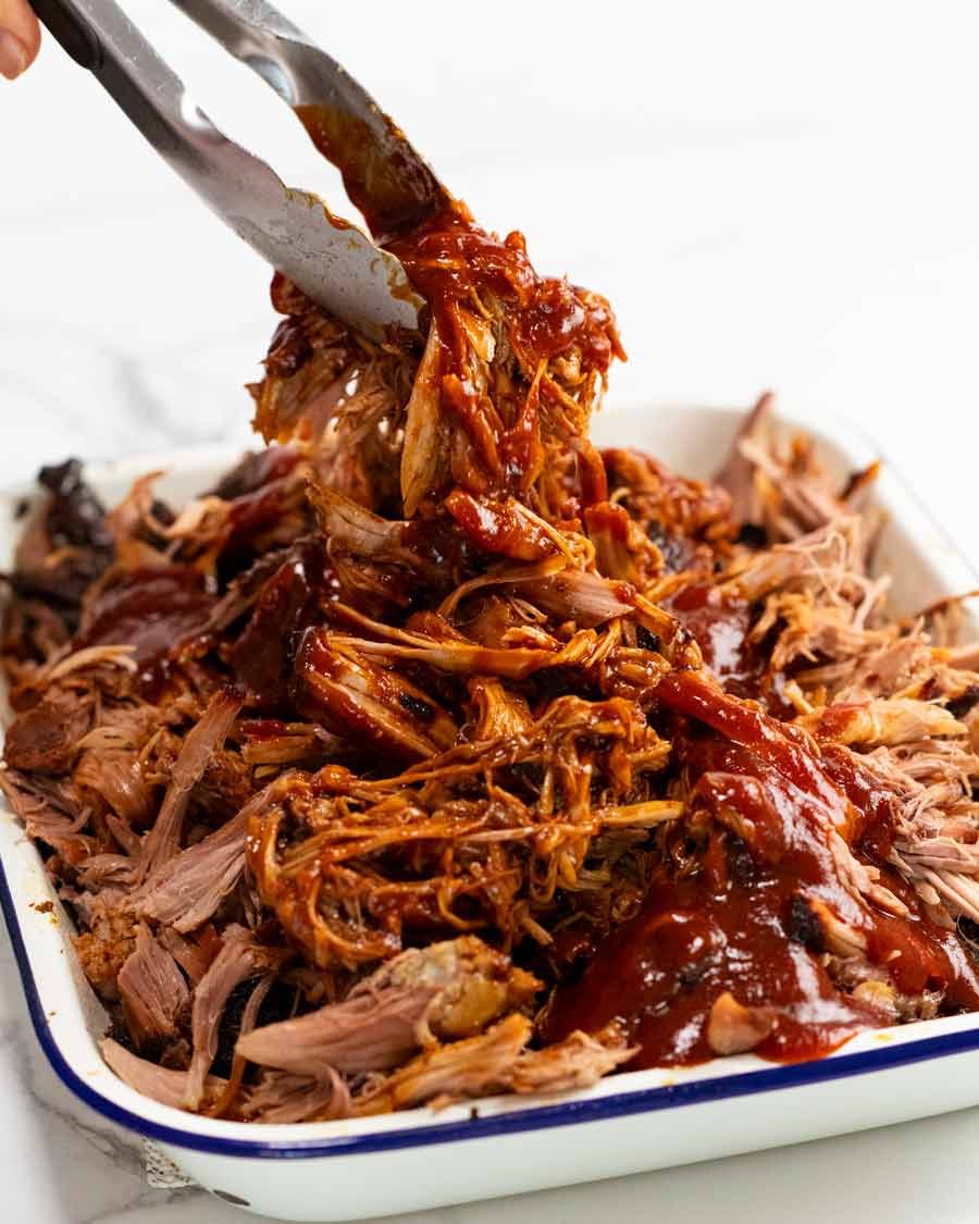 the-most-amazing-pulled-pork-2 Tongs picking up my best pulled pork