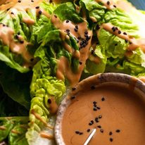 chinese-peanut-sesame-sauce-for-lettuce_9-sq Spicy Joint Creamy Sesame Sauce Lettuce Salad