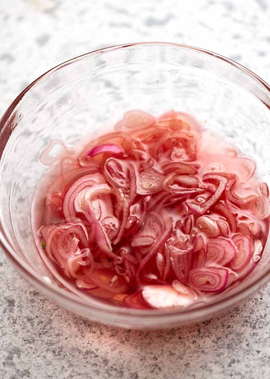 french-bistro-salad_6 Quick pickled eschalots for French Bistro Salad