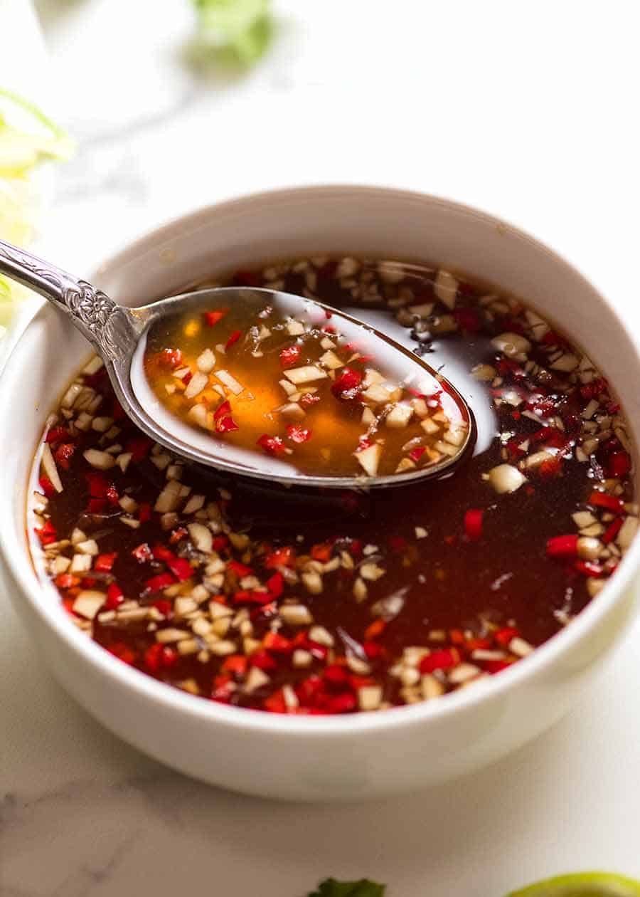 nuoc-cham-vietnamese-sauce Close up of Nuoc Cham - Vietnamese Chilli Garlic Sauce