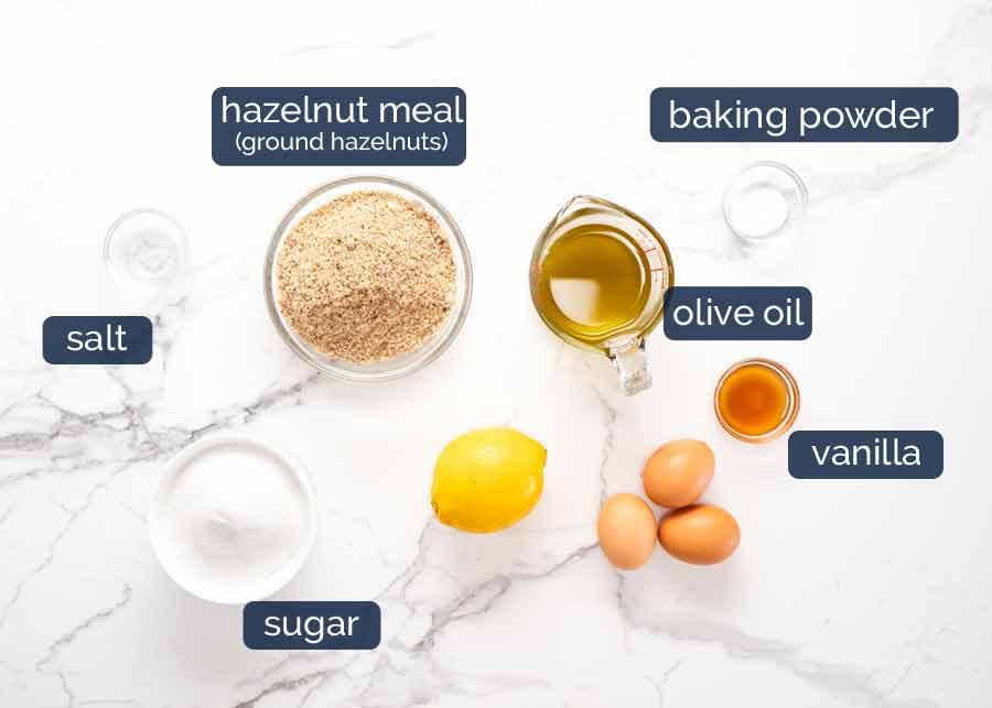 olive-oil-hazelnut-cake-ingredients Hazelnut olive oil cake ingredients