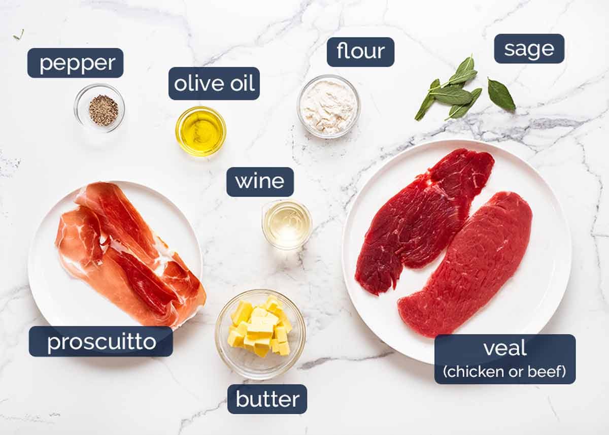 saltimbocca-ingredients Saltimbocca ingredients