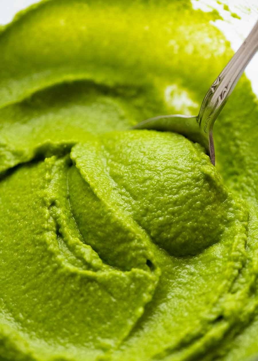 silky-smooth-pea-puree Silky smooth pea puree in a bowl, ready to be served