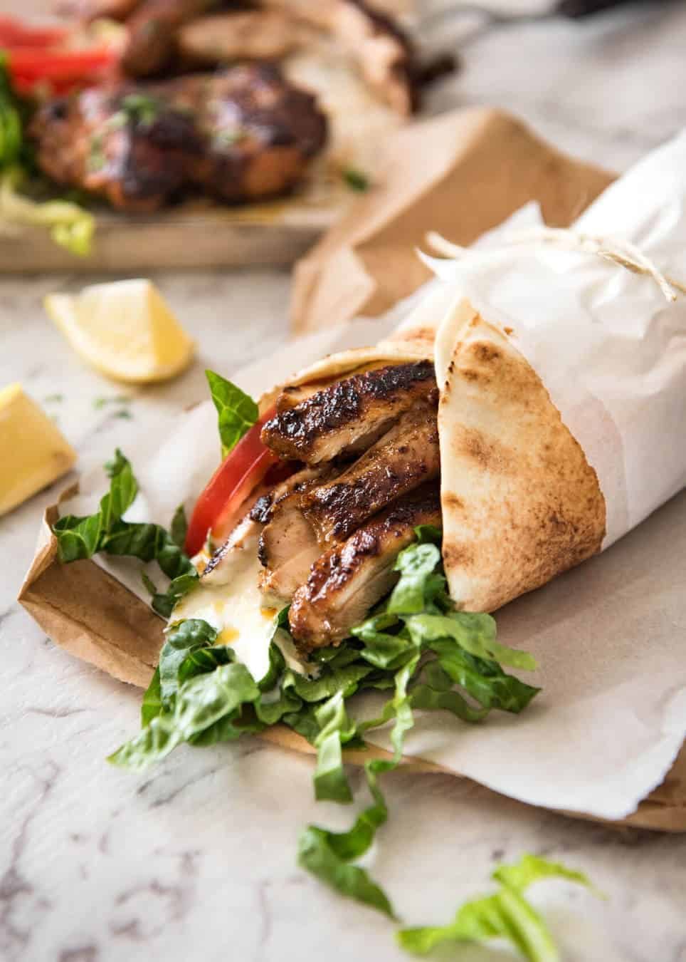 chicken-shawarma_1 The flavour of this Chicken Shawarma marinade is absolutely incredible, yet made with just a handful of everyday spices. recipetineats.com
