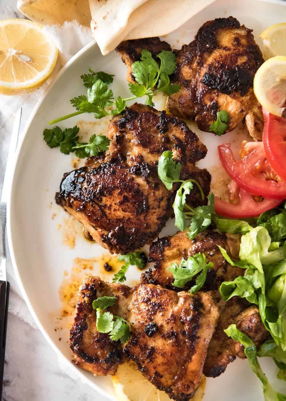 chicken-shawarma_2 The flavour of this Chicken Shawarma marinade is absolutely incredible, yet made with just a handful of everyday spices. recipetineats.com