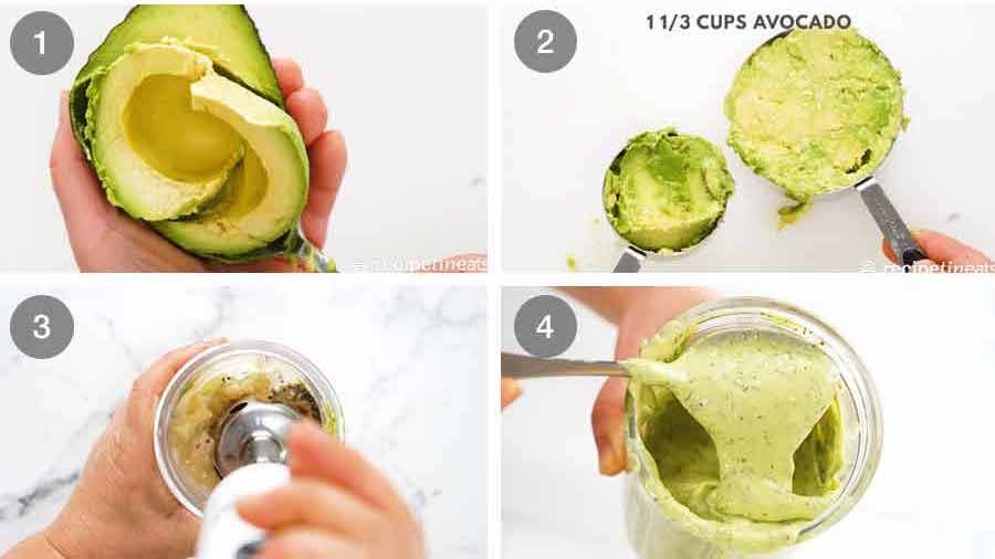 how-to-make-chicken-pasta-salad-with-creamy-avocado-ranch-dressing-2 How to make Avocado Ranch Dressing