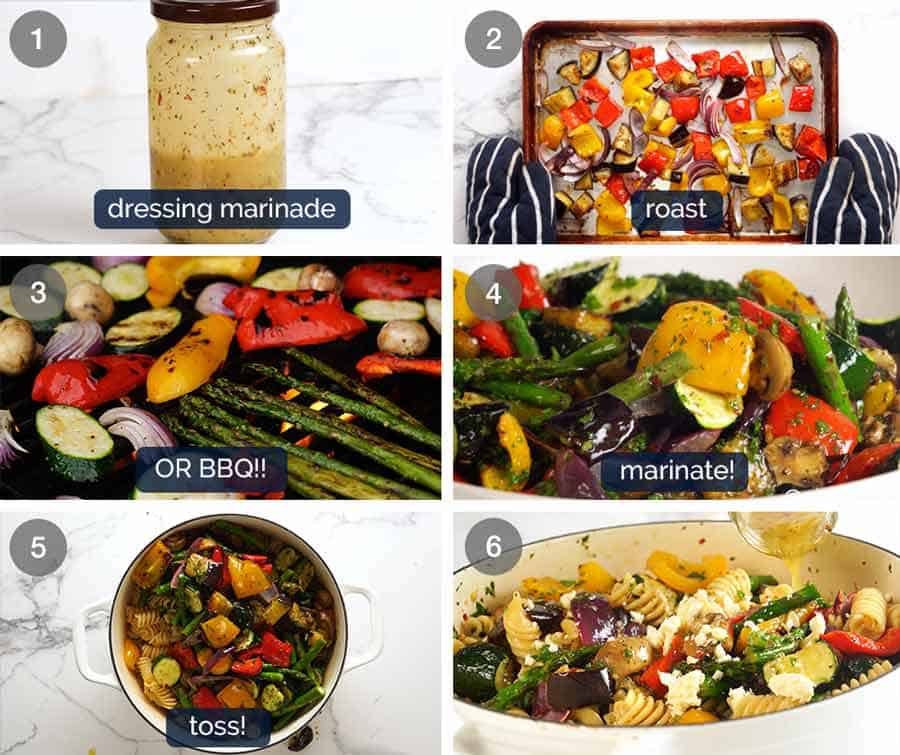 how-to-make-vegetable-pasta-salad How to make this amazing Vegetarian Pasta Salad
