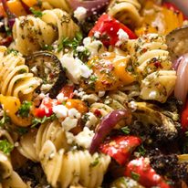 vegetable-pasta-salad_7_sq Close up photo of my favourite Vegetable Pasta Salad