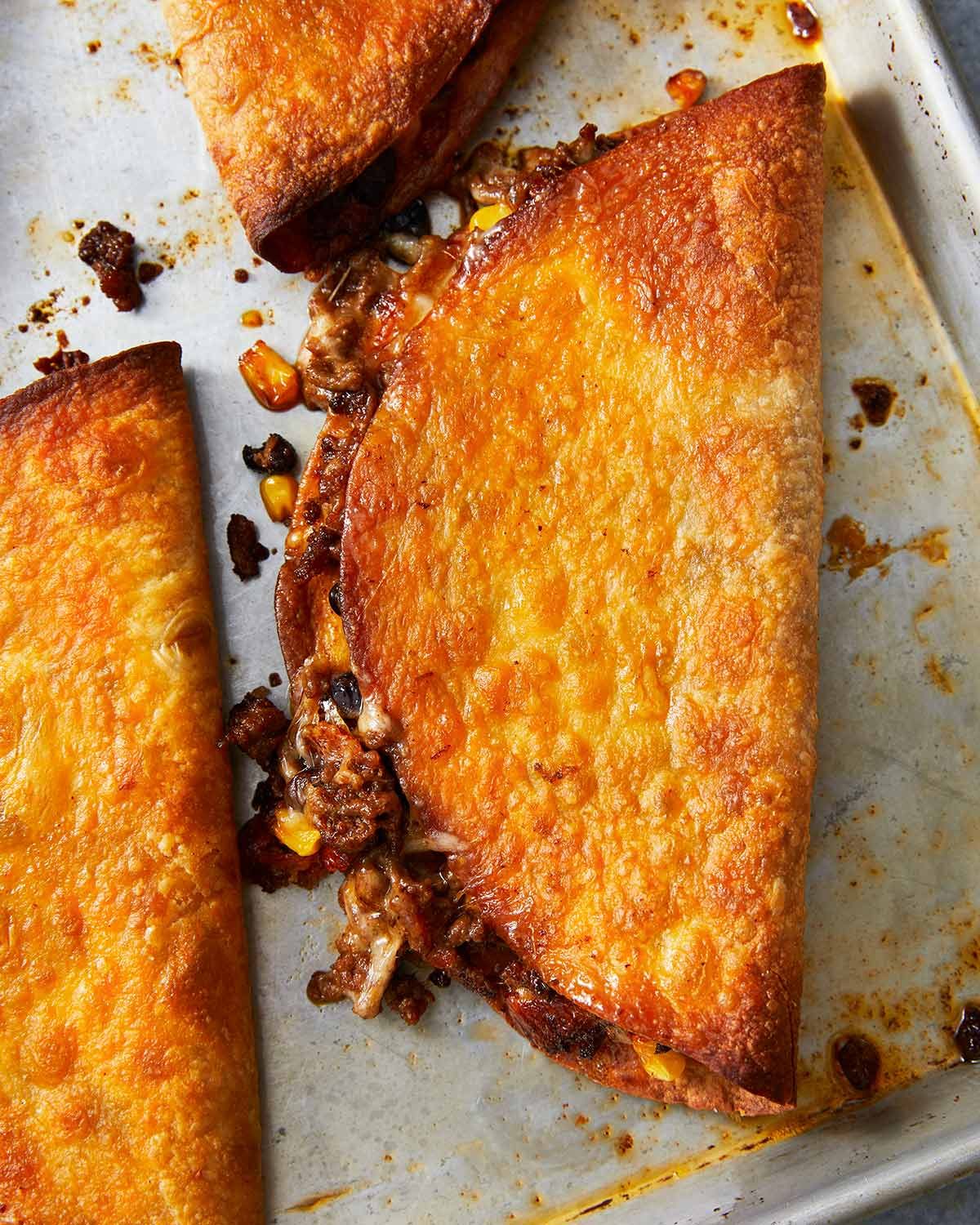 baked-beef-quasadillas-51224 Crispy quesadillas baked in the oven