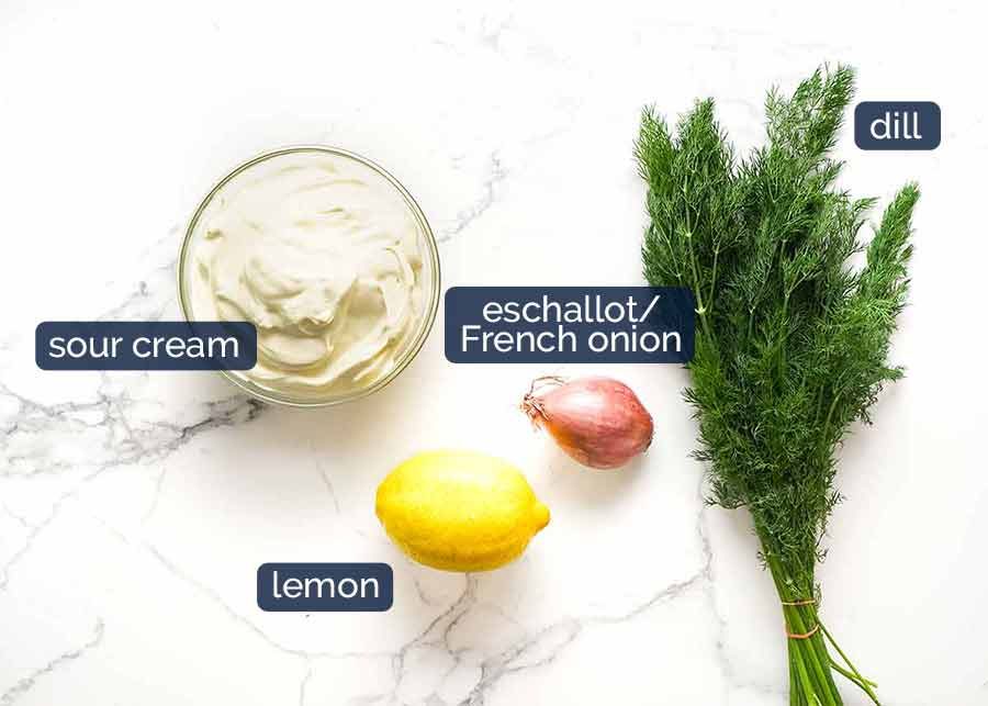 creamy-dill-sauce Ingredients for Creamy Dill Sauce for Christmas Baked Salmon