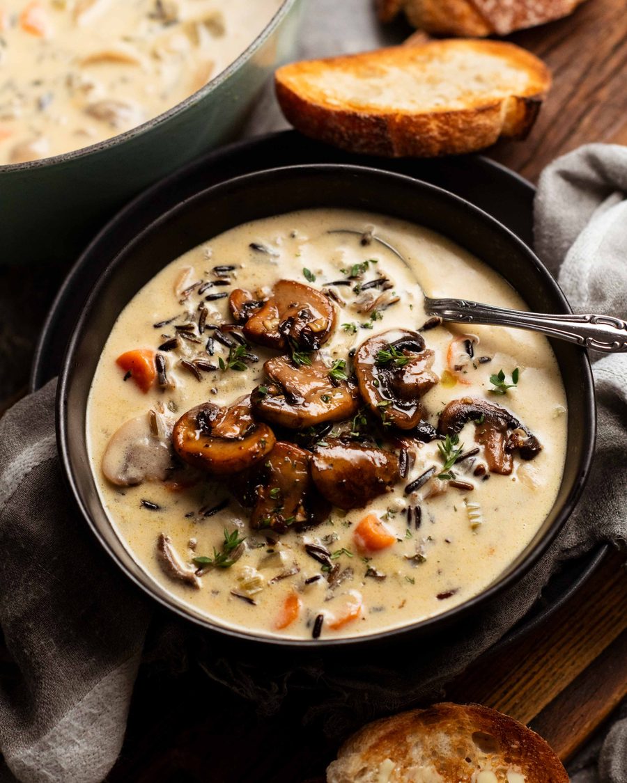 creamy-mushroom-wild-rice-soup_9 Creamy wild rice mushroom soup
