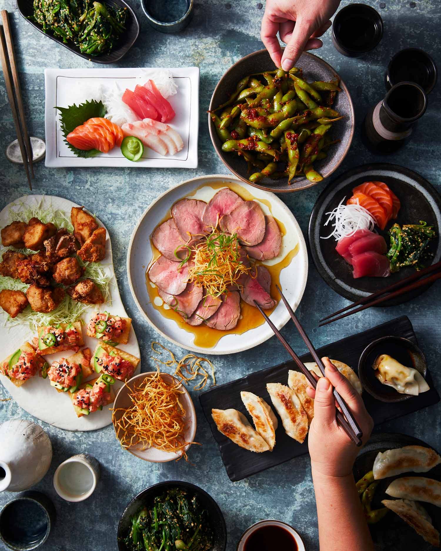 japanese-fusion-menu-hero-photo Modern Fusion Japanese Menu overhead tables cape photo