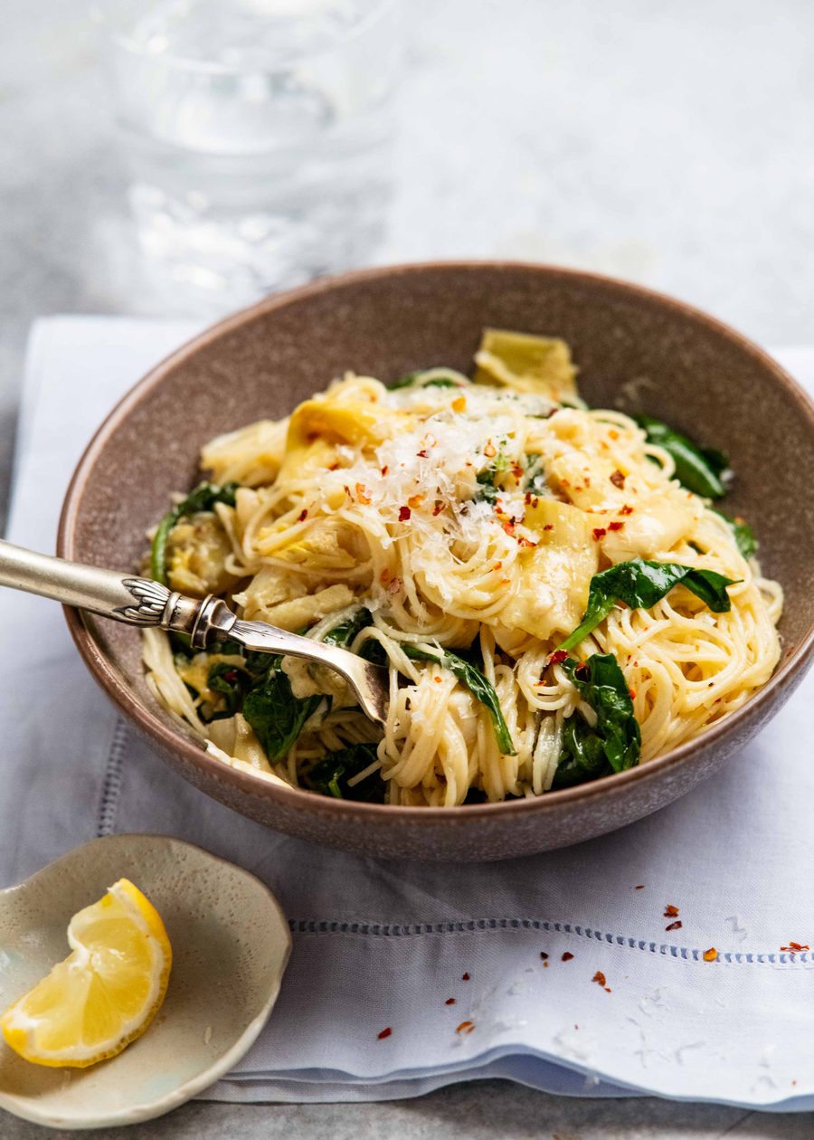 spinach-artichoke-angel-hair-pasta_5 Spinach artichoke angel hair pasta
