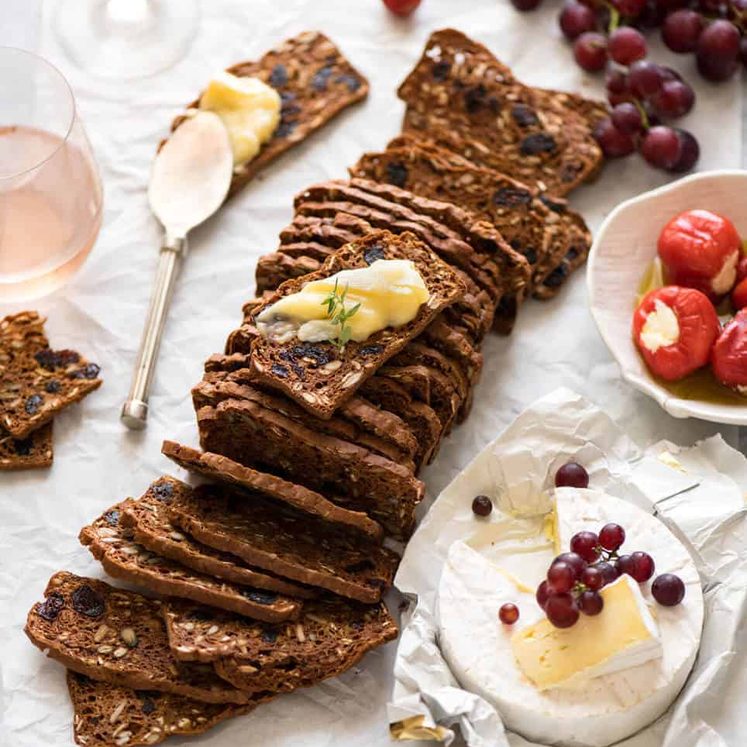 Homemade Gourmet Crackers with Cranberries - simple to make, tastes way better and costs less than 20% that buying these at gourmet stores! Fantastic crackers for creamy cheeses, especially blue cheese. recipetineats.com