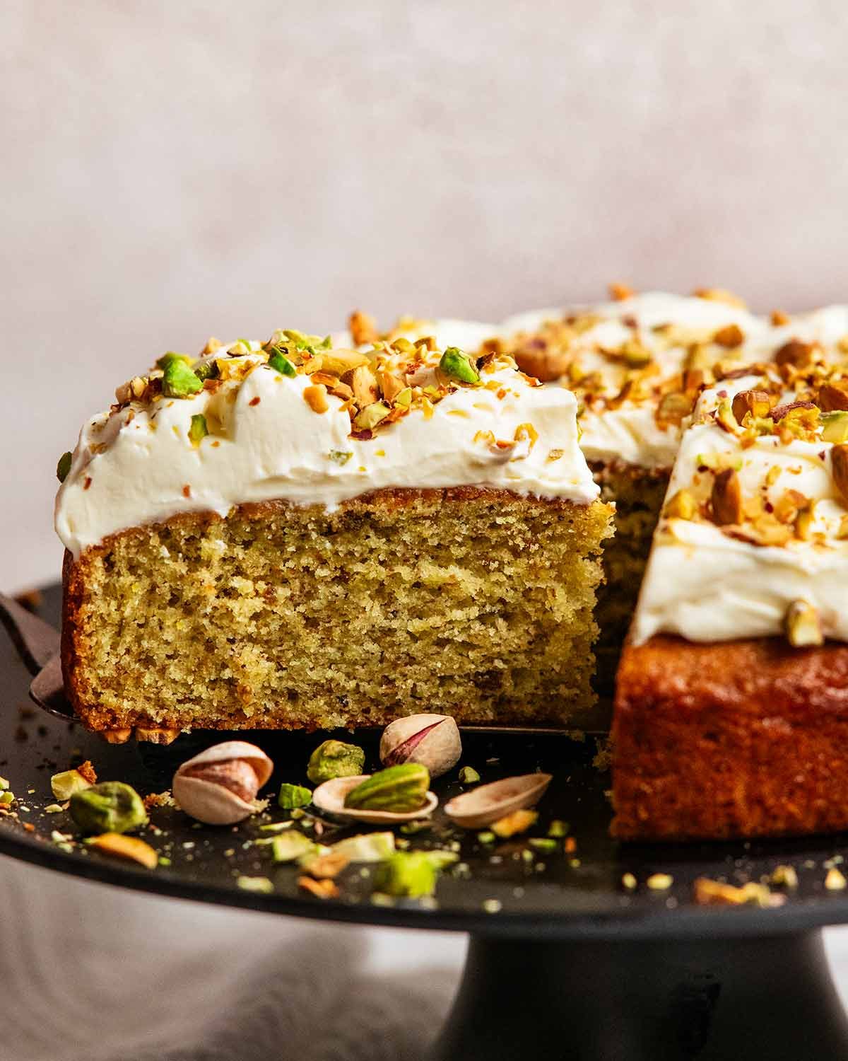 pistachio-cake-2_9 Close up of Pistachio cake