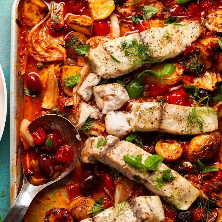 Puttanesca fish tray bake post thumbnail image