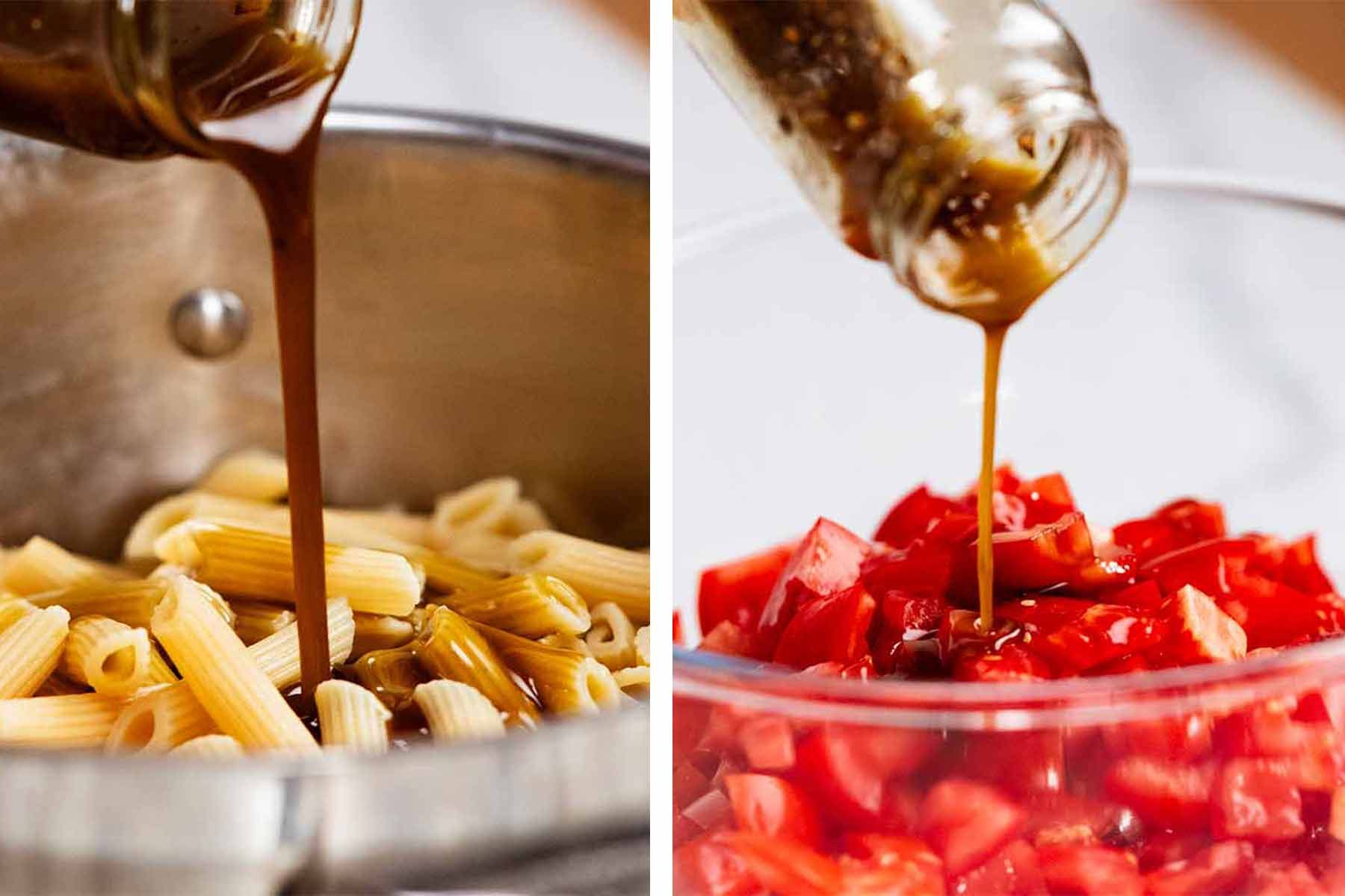 bruschetta-pasta-salad_collage Bruschetta summer pasta salad