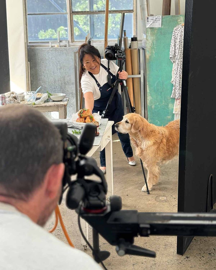 dozer-on-cookbook-photo-shoots-4 Dozer on cookbook photo shoots-1