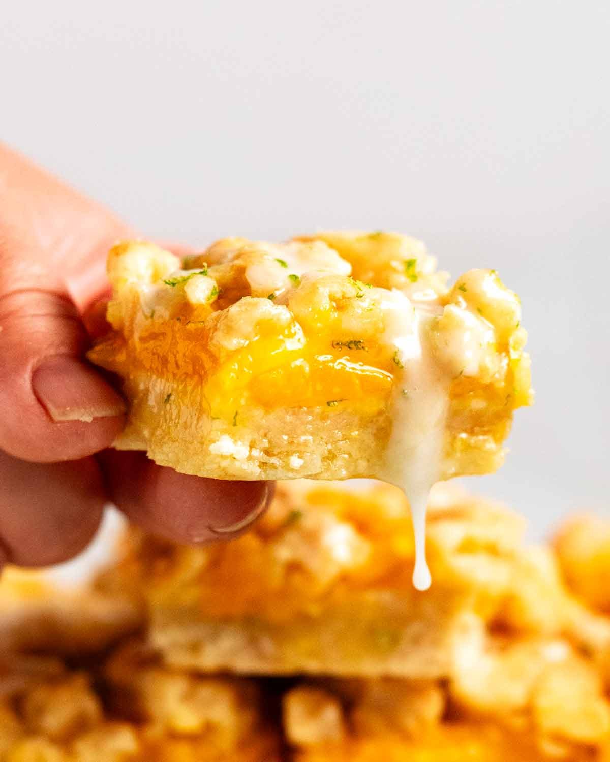 Mango bars with lime drizzle