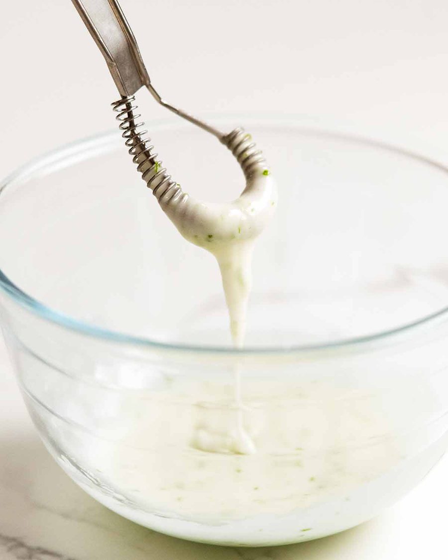 Lime drizzle for mango bars