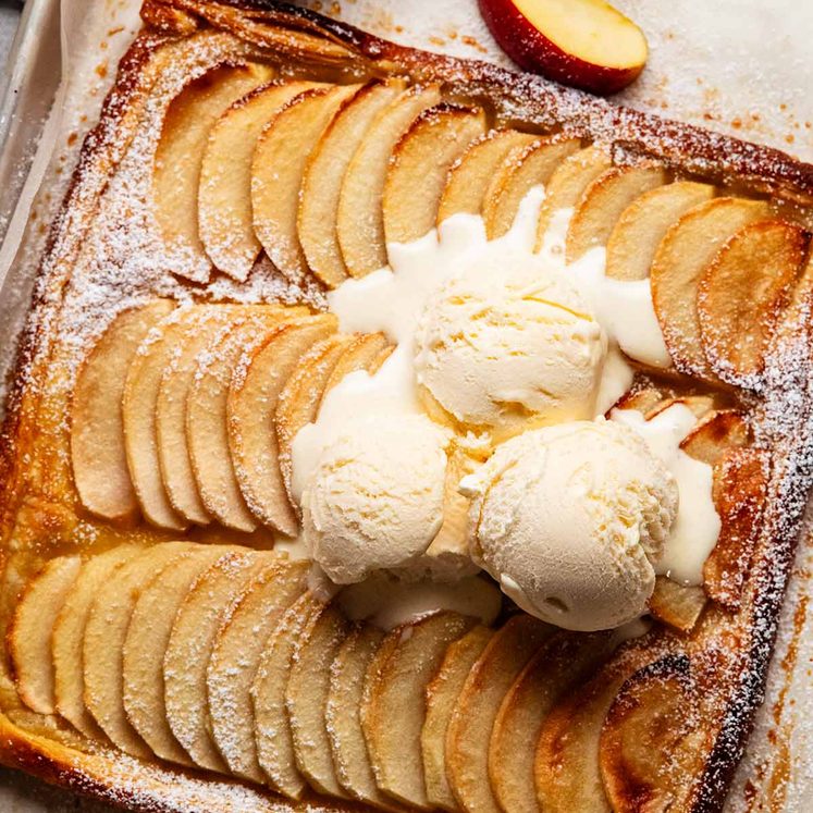 Easy French apple tart post thumbnail image