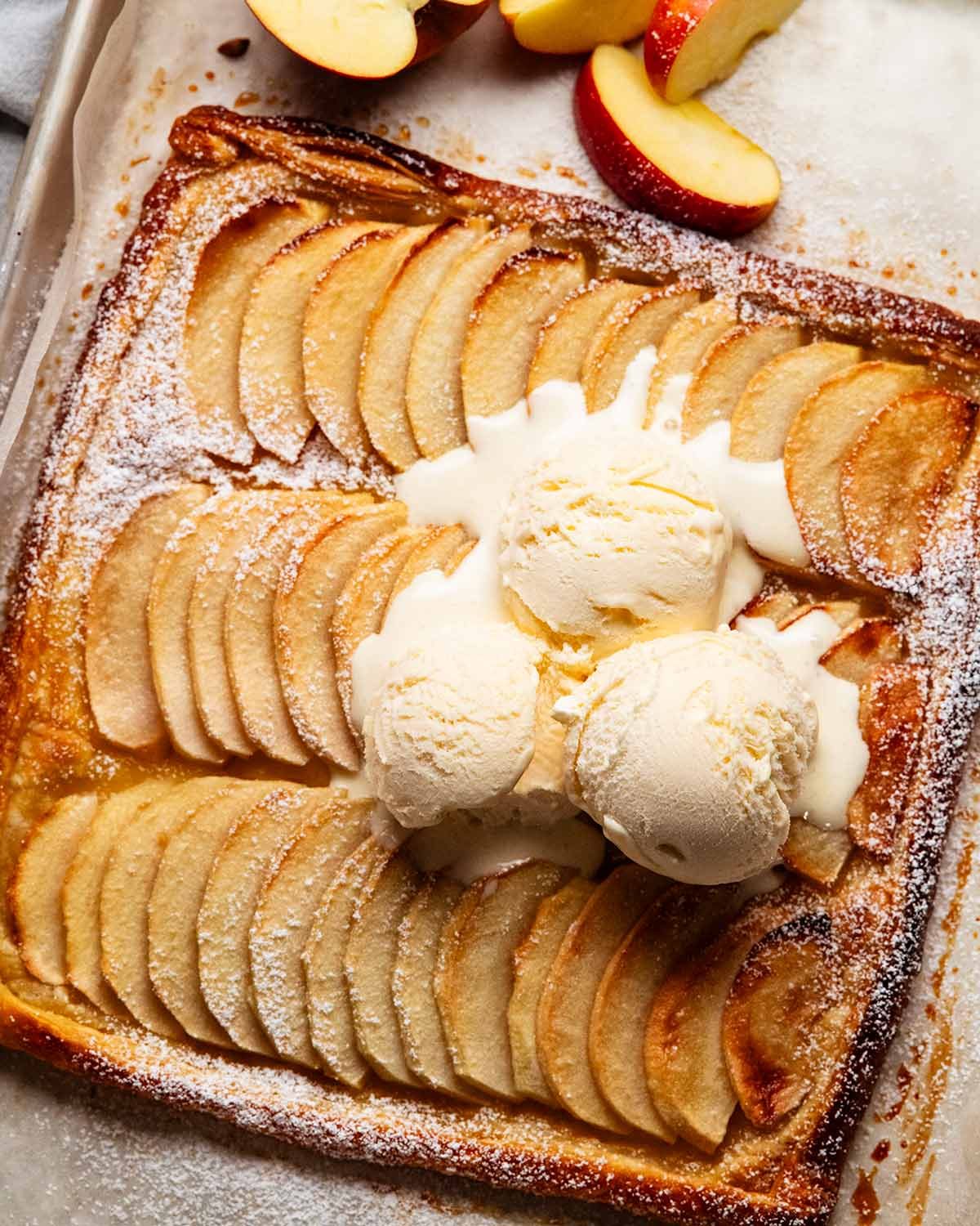 Easy French Apple Tart (puff pastry dessert)