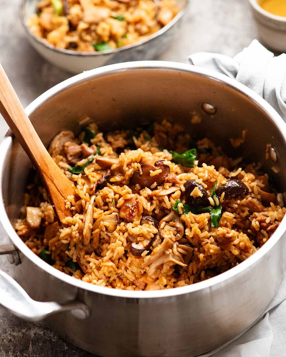 ginger-chicken-and-rice-with-mushrooms_2 One pot ginger chicken and rice