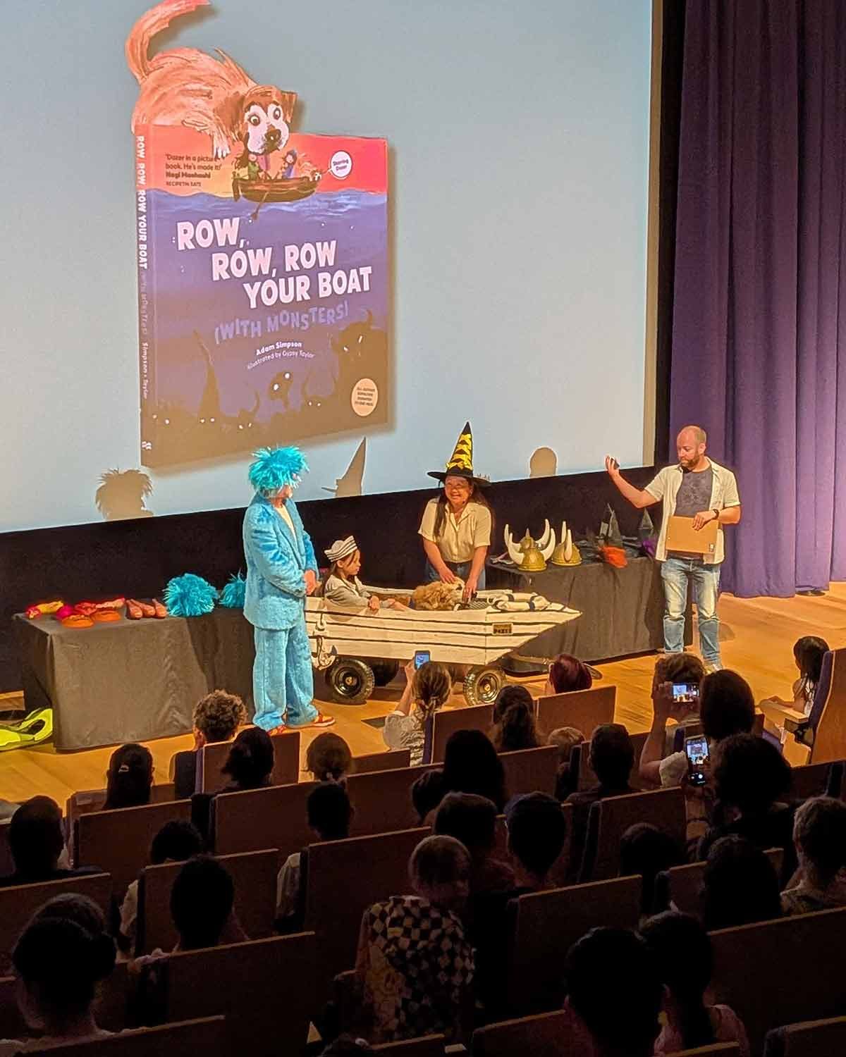 Dozer Row Row Row Your Boat with Monsters Children's book storytime