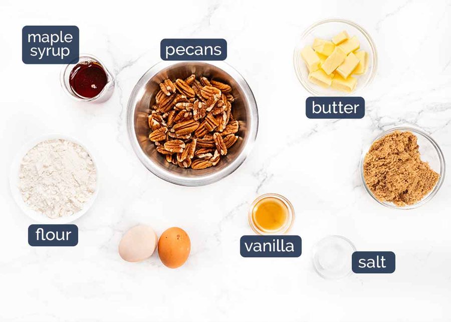 maple-pecan-pie-bars-ingredients